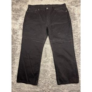 Levis 514 Jean Men 42x30 Black Stretch Slim Straight Leg Red Tab Denim